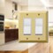 Amerelle Amerelle Century Polished Brass 2 gang Stamped Steel Decorator Wall Plate 1 pk 163RRBR - alternate 2